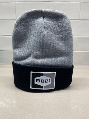Grey with Black BB21 beanie ( Grey top black headband)