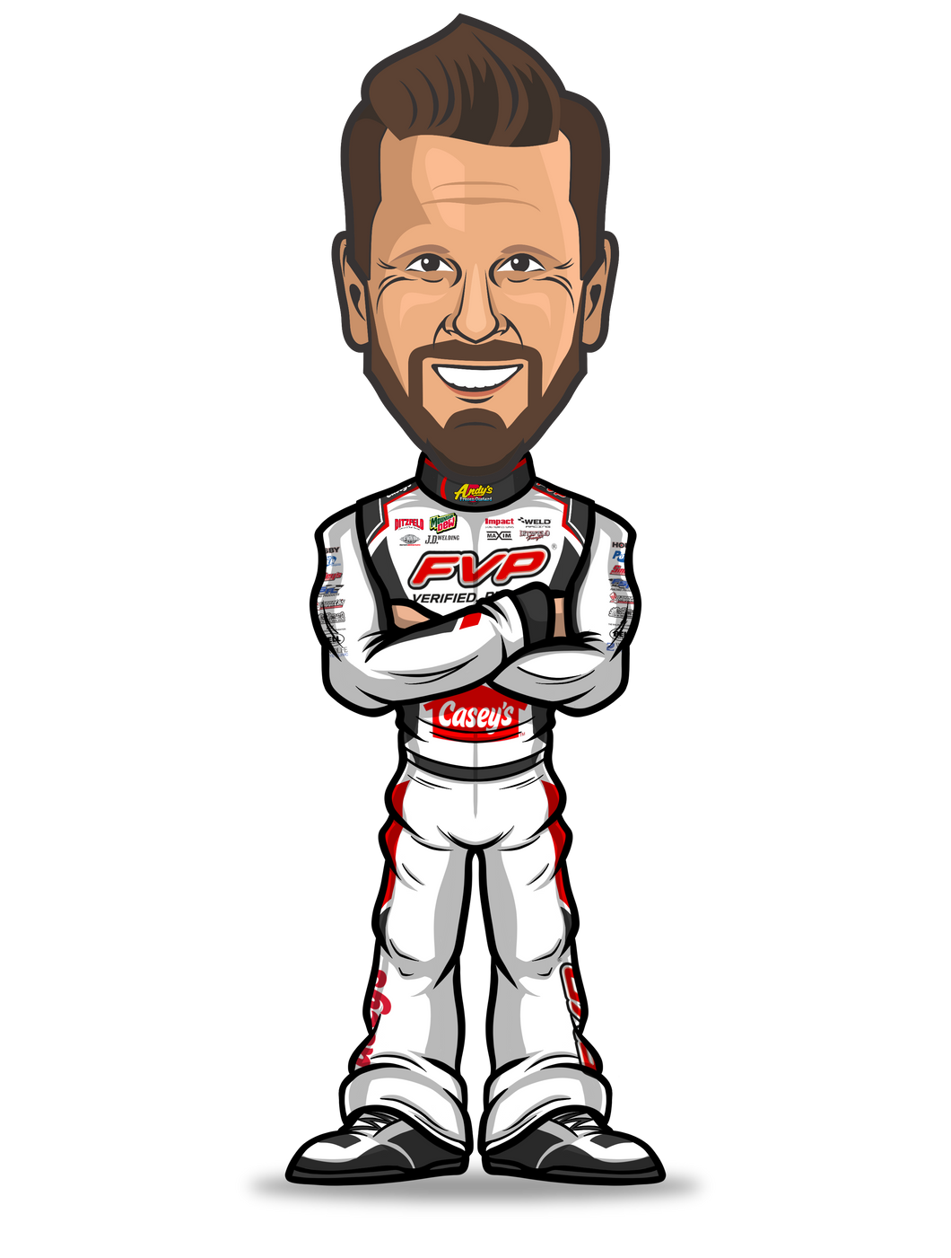 Brian Caricature Decal – Brian Brown Racing