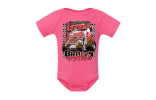Load image into Gallery viewer, Biggest Little Brian Brown Onesies and Toddlers Blue and Pink